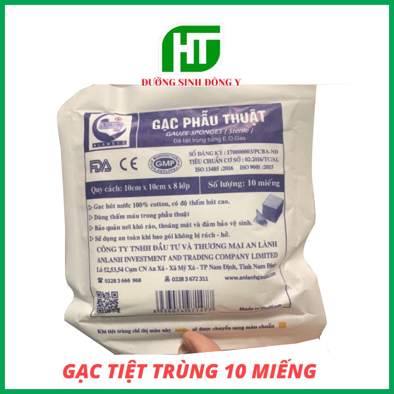 Gạc Y Tế, Gạc Đắp Mặt Nạ, Gạc Lưới Đắp Mặt Chuyên Dùng - Gói 10 Miếng