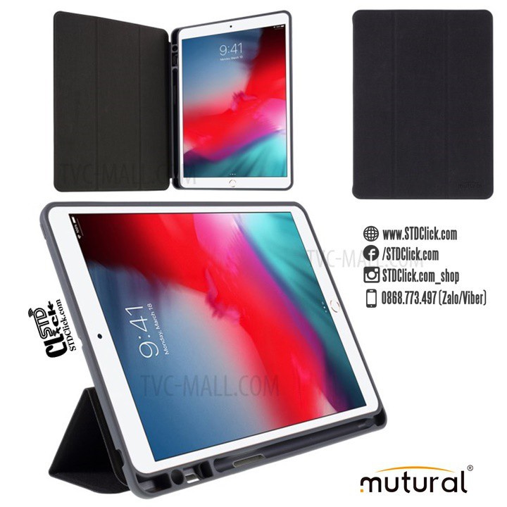 BAO DA IPAD 10.2 2021 - 10.2 2020 - 10.2 2019 MUTURAL CÓ KHE BÚT CHÍNH HÃNG HÀNG CHUẨN