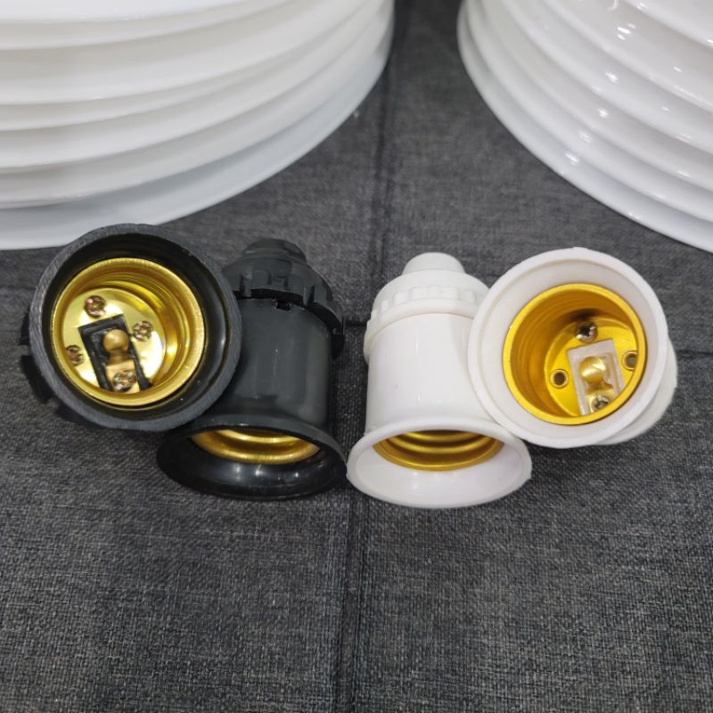 Chóa đèn nhựa - chao đèn nhựa - nhôm hình tô - dĩa - Đuôi kính nước E27