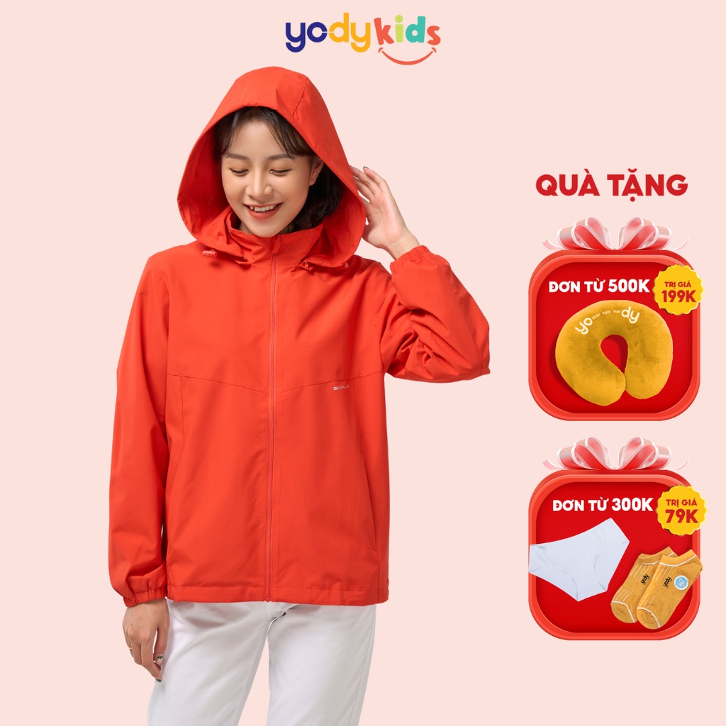 Áo khoác gió YODY nữ bản 3C plus 2 lớp vải dù trượt nước chống bụi nhiều màu phong cách thể thao AKN5040