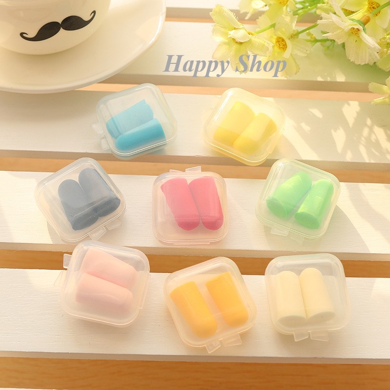 Nút bịt tai cách âm chống ồn chống ù tai dùng khi đi máy bay, đi xe..., nút nhét tai sau sinh Happy Shop