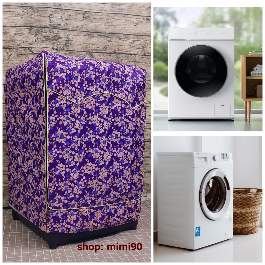 (Dành cho Dòng Panasonic từ 9 - 10.5kg) Vỏ Bọc Máy Giặt Cửa Ngang Cửa Trước Chống Thấm Nước Chống Nắng Vải Dù Bền