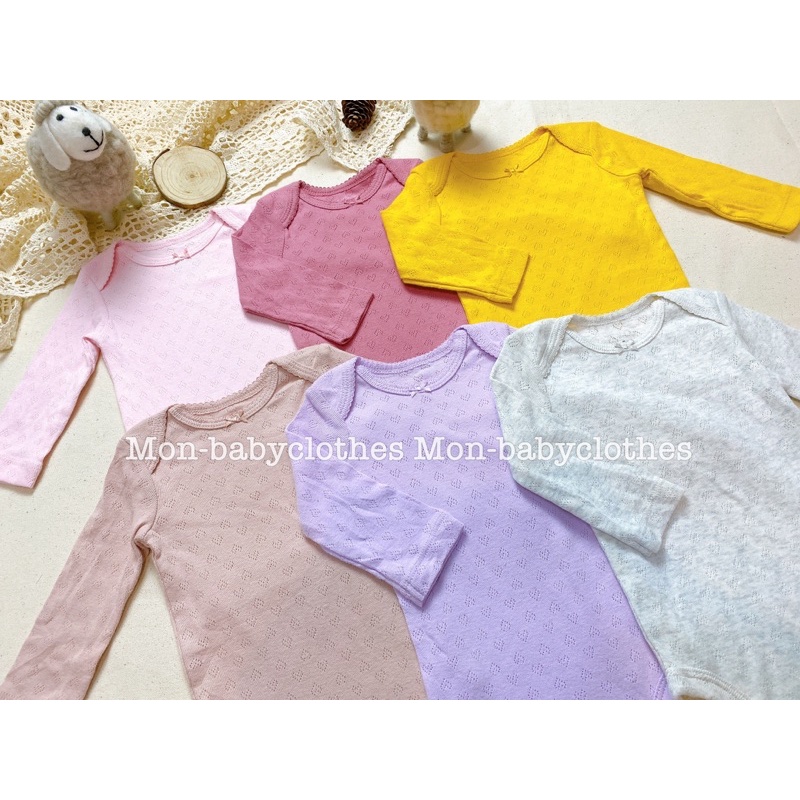 ÁO Body dài tay cotton mềm mịn cho bé
