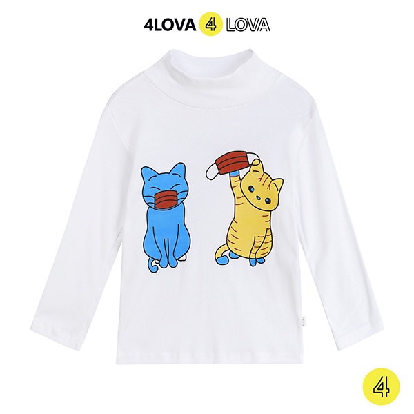 Bộ quần áo dài tay thu đông cho bé 4LOVA chất cotton mềm mại an toàn cho da nhạy cảm, hàng chính hãng