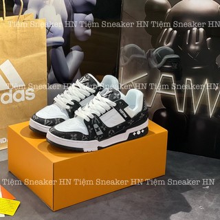 Giày thể thao nam nữ lv louis vuitton trainer black white giày lv đen trắng siêu phẩm hot trend giày cao cấp
