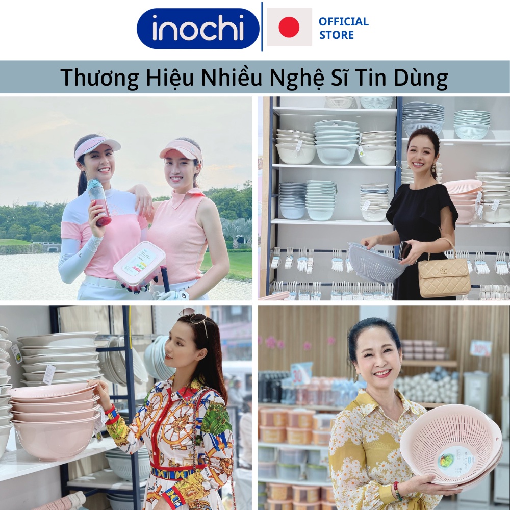 Thùng Rác Nhựa Đạp Chân 10 Lít inochi Nhật Làm Sọt Rác Văn Phòng Gia Đình