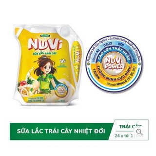 Thùng 24 túi nuvi thức uống sữa lắc trái cây túi nuvi power 110ml
