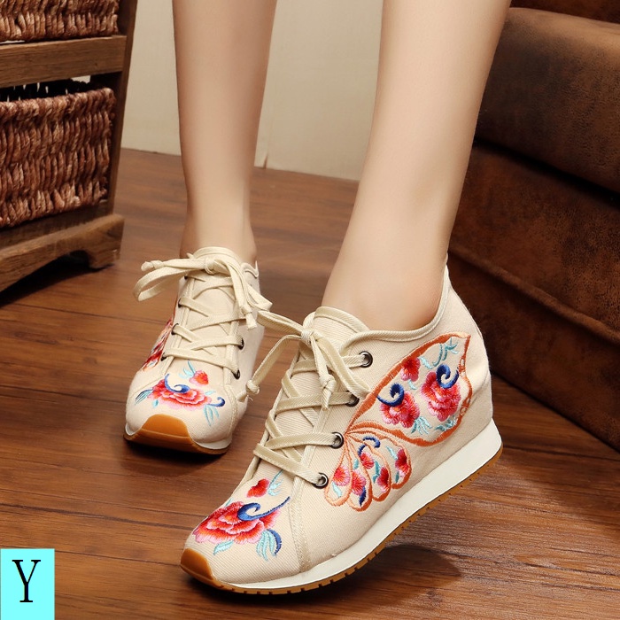Giày Búp Bê Thêu Họa Tiết Dân Tộc Xinh Xắn Dành Cho Nữ