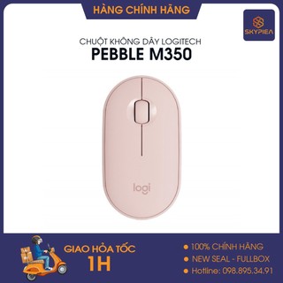 [Hàng Chính Hãng] Chuột không dây Logitech Pebble M350 - Kết nối Bluetooth hoặc đầu thu 2.4 GHz, Yên tĩnh