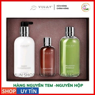 Combo dầu gội+ dầu xả+ xịt bưởi vijuly