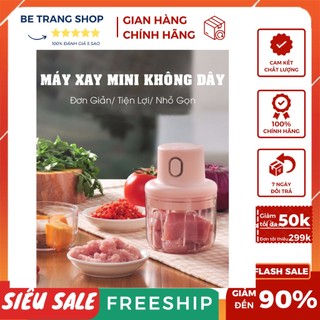 Máy Xay Tỏi Ớt Mini Cầm Tay Thể Tích 250ml Sạc Bằng Điện Có Cổng Sạc Usb, Dễ Sử Dụng