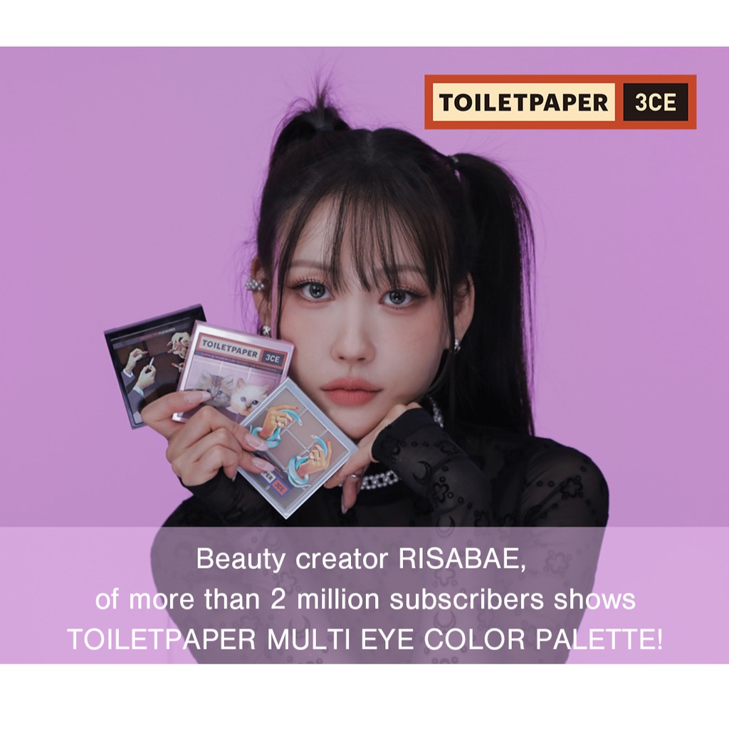 Bảng Phấn Mắt 9 ô 3CE Multi Eye Color Palette [BST TOILET PAPER] Nhiều Màu Sắc 8.0G