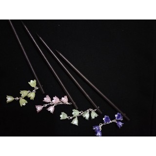Trâm cổ trang, trâm cài tóc đi học, trâm gỗ chùm hoa