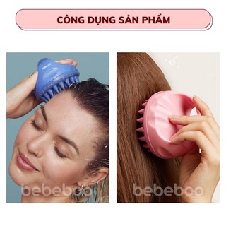 Lược Gội Đầu Massage Tóc BEBECHIC, Chất Liệu Silicone