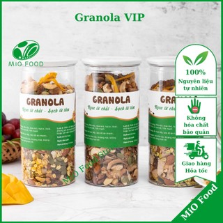 Granola hạt ngũ cốc ăn kiêng MiO food loại VIP ít yến mạch hỗ trợ giảm dinh dưỡng tự nhiên hàng chính hãng