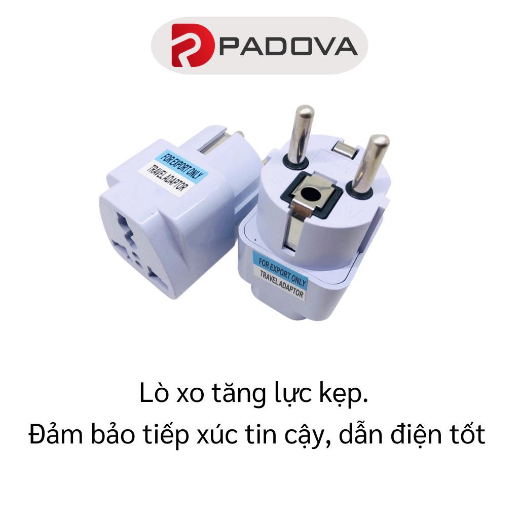 Đầu Nối Ổ Cắm Điện Chuyển Đổi Từ 3 Chấu Sang 2 Chấu Phích Tròn PADOVA 10421