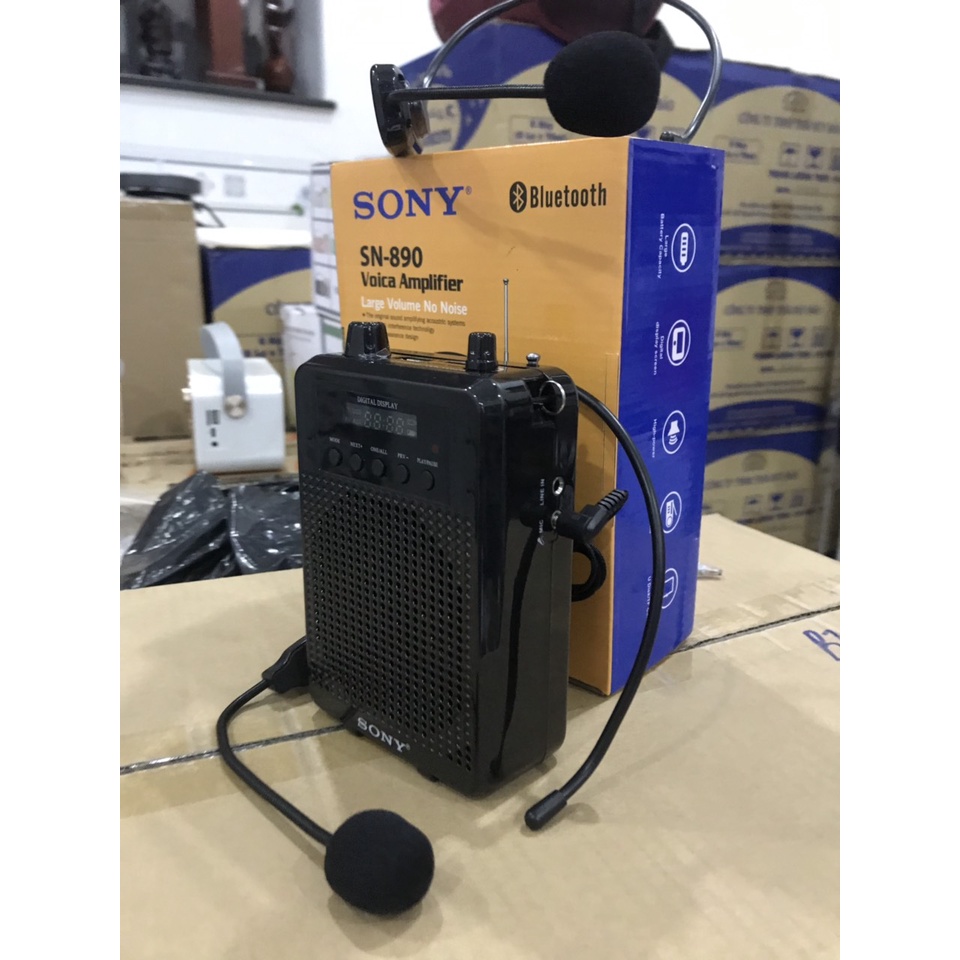 Loa Trợ Giảng Không Dây SN890, 2 Micro, Bluetotoh, USB, Thẻ Nhớ TF, Đài FM