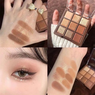 [FREE SHIP] Phấn Mắt 9 Ô Nâu Tây Herorange Lấp Lánh