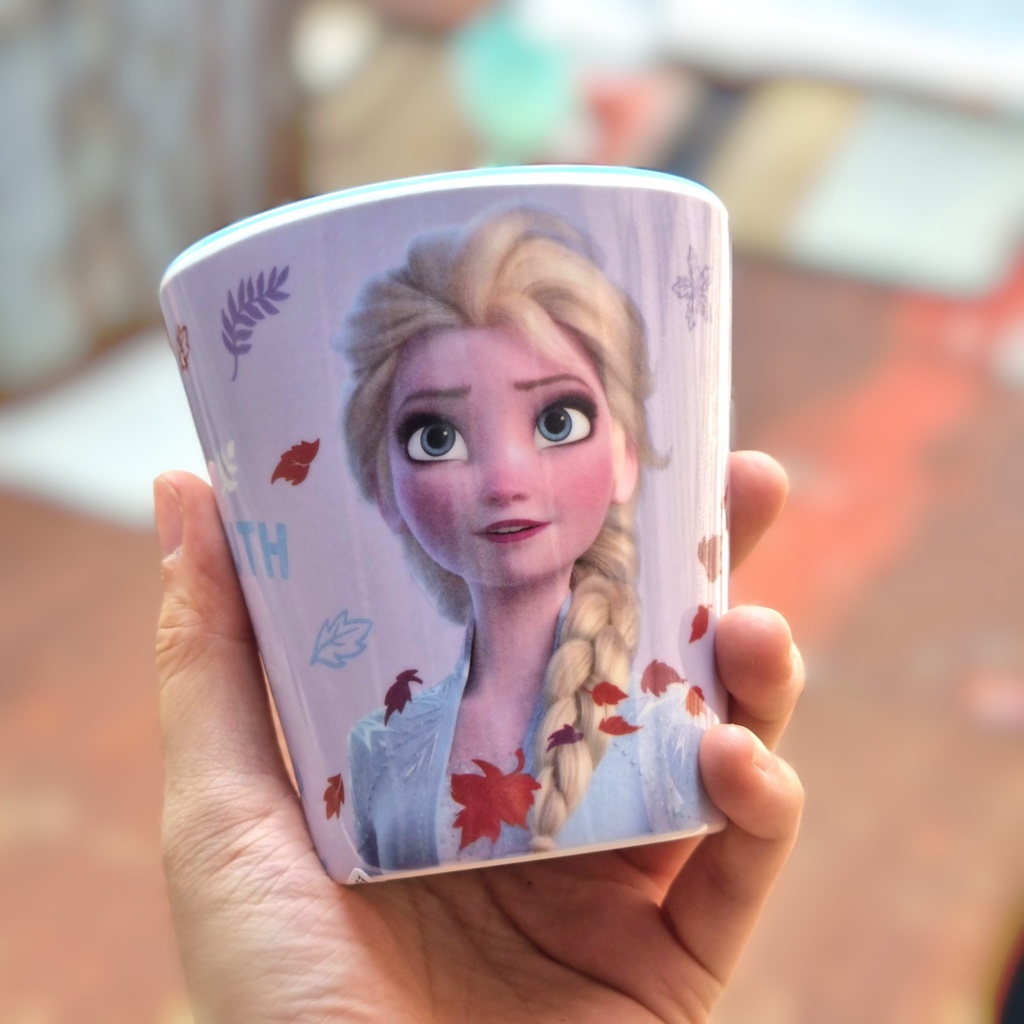 Ly uống nước nhựa melamine 320ml Frozen Elsa phần 2 Disney cho trẻ em
