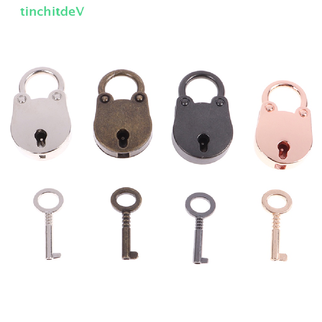 [TinchitdeV] 1 Bộ Ổ Khóa Hành Lý Mini Hình Gấu Có Khóa Cho Hộp Trang Sức [Hàng Mới]