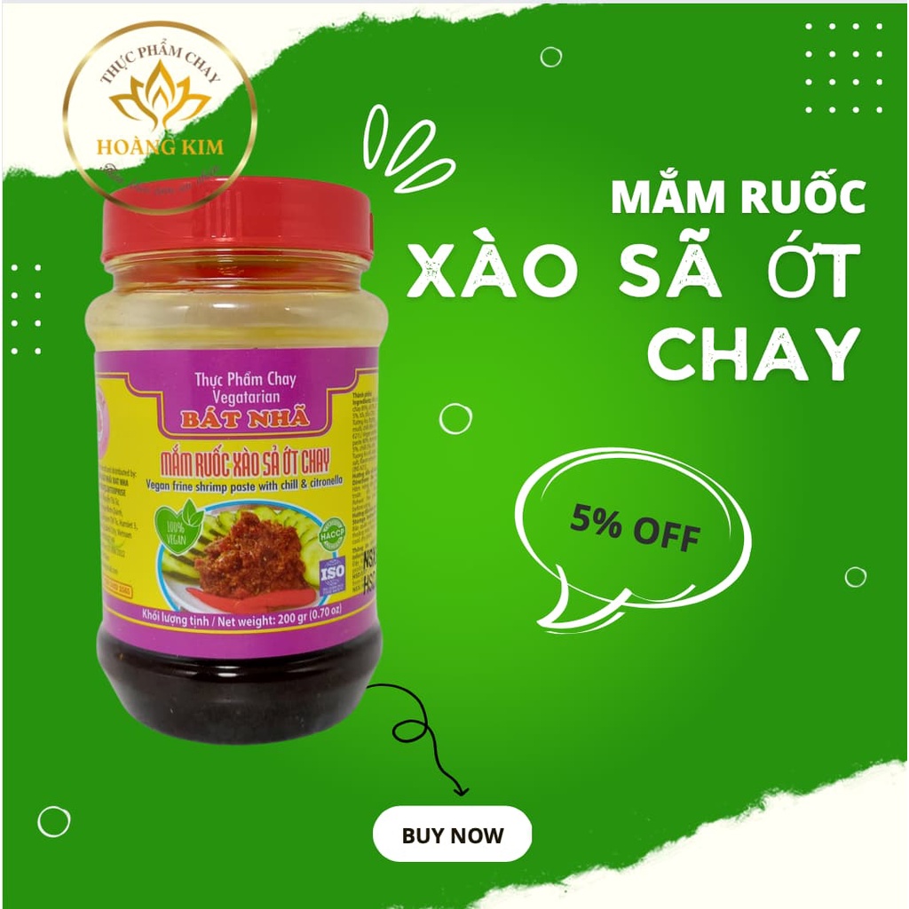 Mắm ruốc chay, Mắm ruốc xào xã ớt chay Bát Nhã
