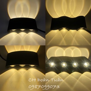 Đèn led hắt tường 2 đầu 6 tia & 8 tia trang trí
