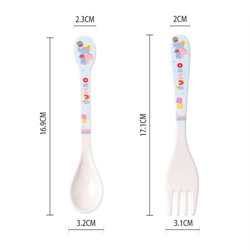 Bộ Muỗng Nĩa Cỡ Nhỏ Bằng Melamine In Hoạt Hình Disney Dễ Thương Cho Bé