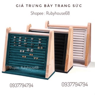 Giá trưng trang sức gỗ sang trọng
