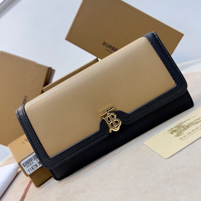 Ví Da Burberry 100% Chính Hãng Dáng Dài Thiết Kế Sang Trọng Cho Nữ