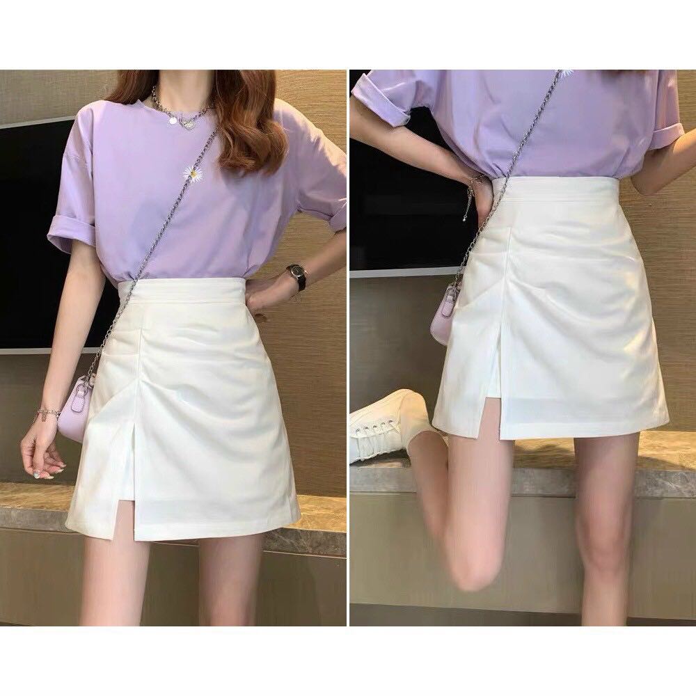 Chân Váy Nhún Xẻ 1 Bên