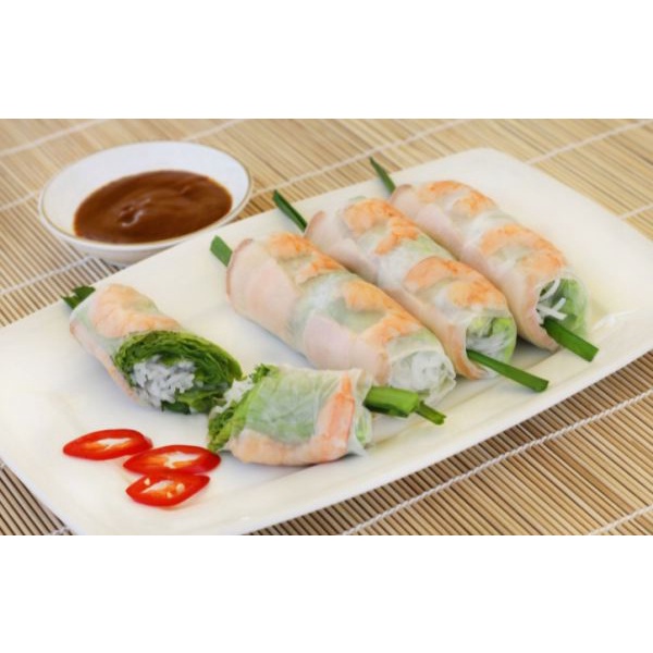 Bánh tráng cuốn gỏi thịt luộc mắm nêm / bánh tráng cuốn rau rừng siêu mỏng không nhúng nước tại banhtrangtnfood