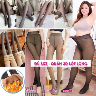 40-90kg- Quần Tất Lót Lông, màu thuần, màu 3D, Giặt Máy Không Xù Lông, đủ size từ 40-90kg