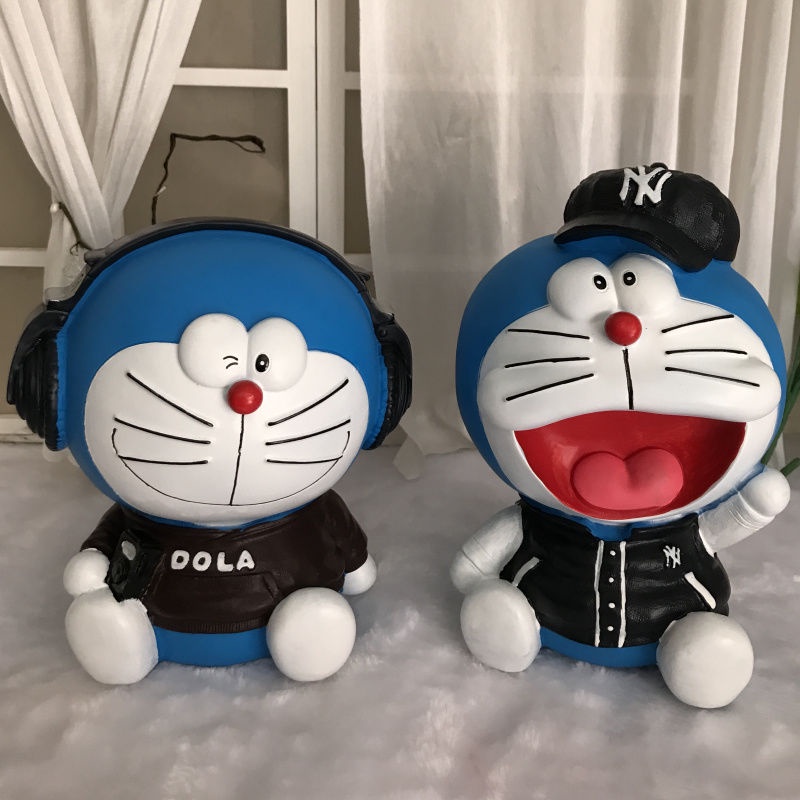 Heo Đất. Ống Heo Tiết Kiệm Chống Rơi Hình Mèo Máy Doraemon Đáng Yêu Hoạt Hình