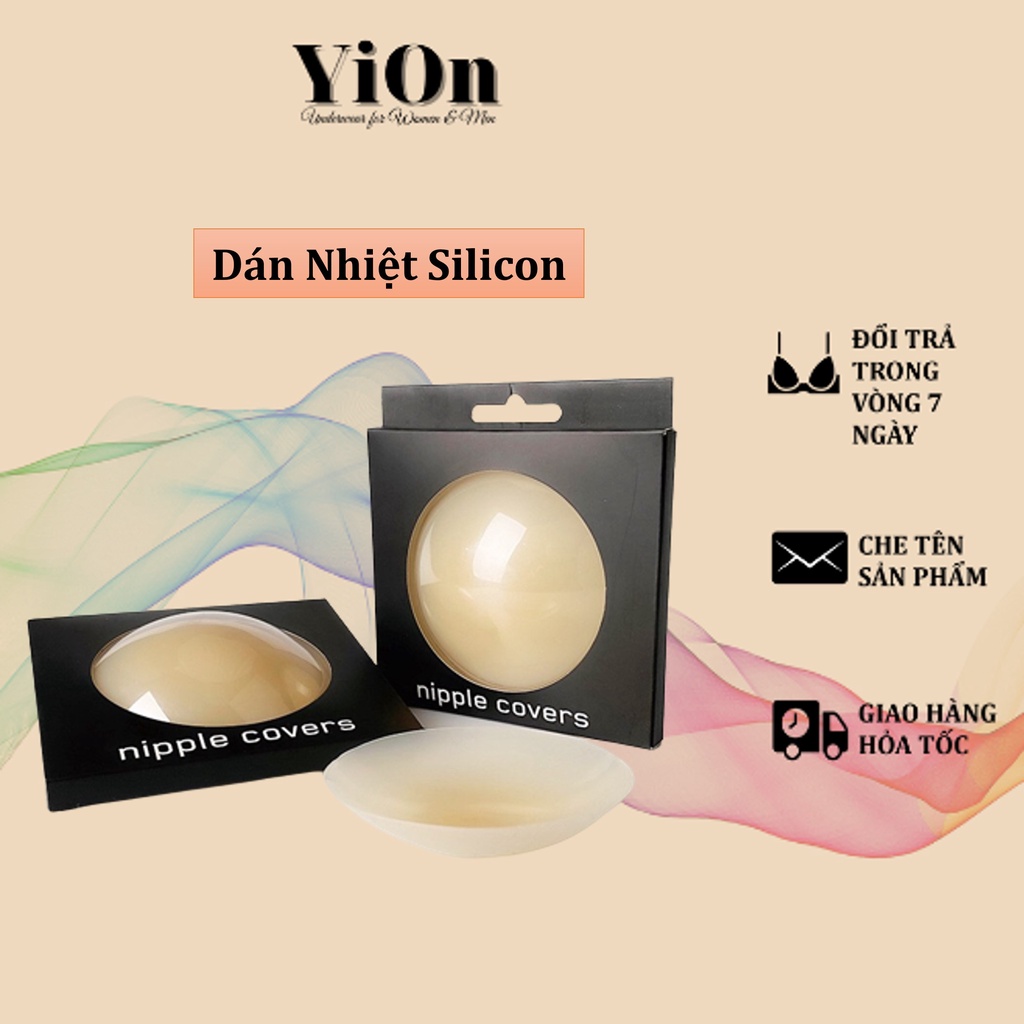 Miếng dán ngực silicon nhiệt tự thân không keo siêu dính bảo vệ nhũ hoa YiOn Underwear MD03