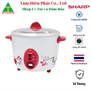 Nồi cơm điện nắp rời sharp ksh-d11v - hàng chính hãng - bh 12 tháng toàn quốc