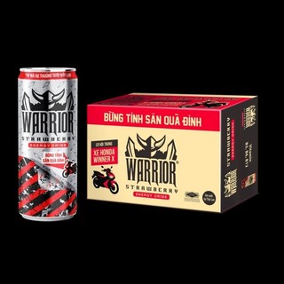Hỏa tốc - thùng 24 lon nước tăng lực warrior dâu lon 330 ml