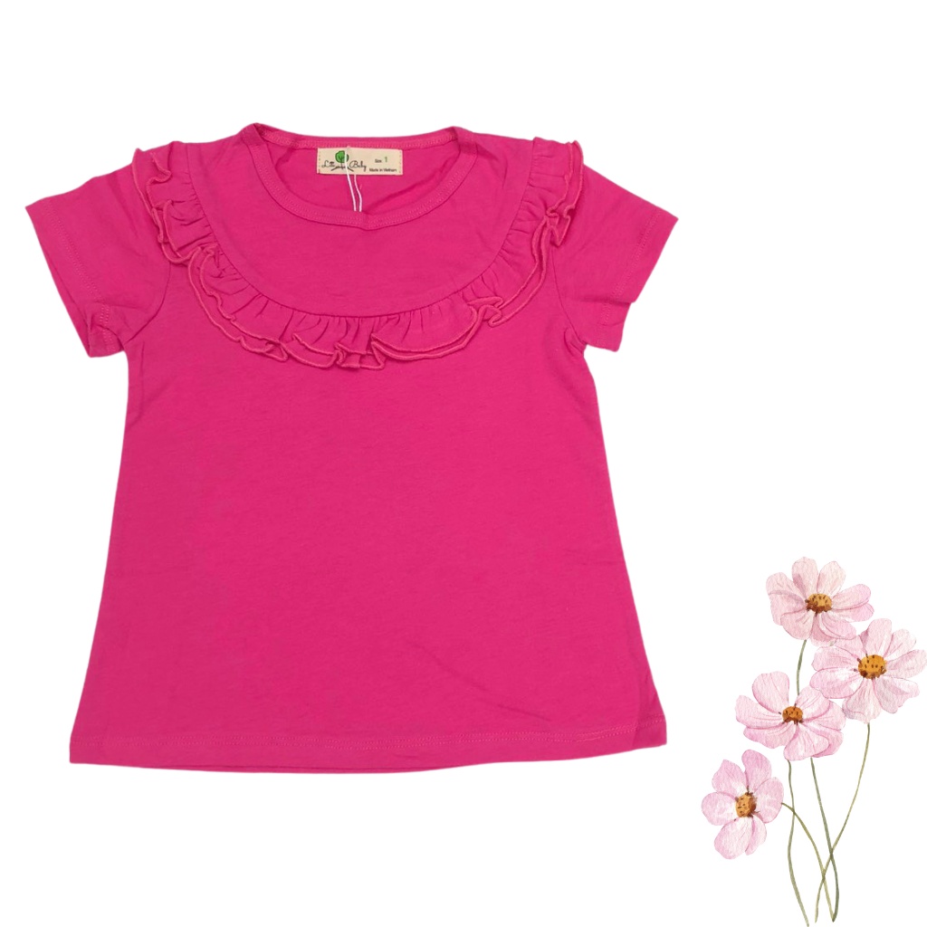 Áo thun cho bé gái, áo phông bé gái chất cotton mềm mát, size 1 - 10 tuổi - SUNKIDS