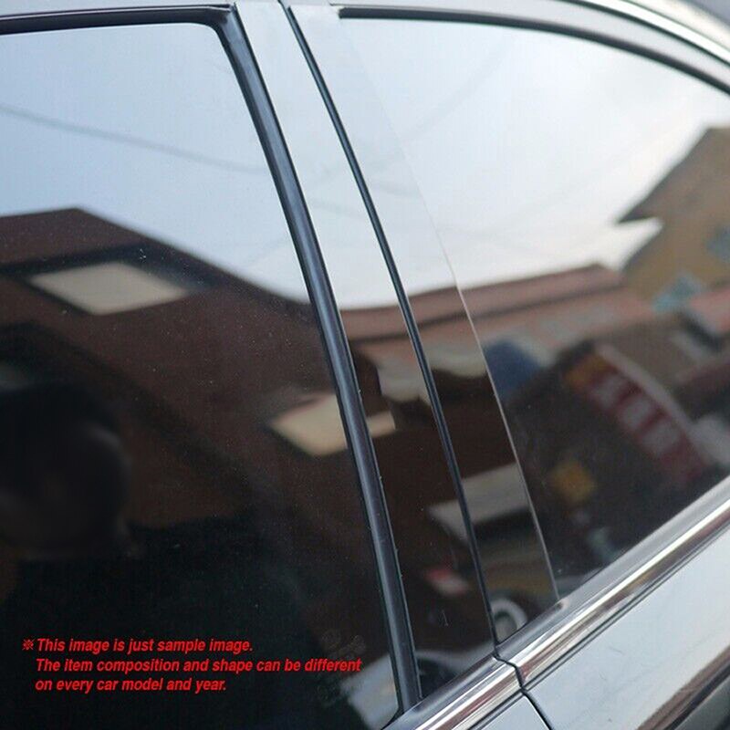 Bộ 6 Miếng Dán Cửa Sổ Bằng polycarbonate Màu Đen Cho kia forte / k3 / cerato 2009 2010 2011 2012 pelekat lajur tengah