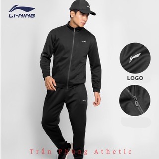 Bộ thể thao nam lining mới nhất 2023, sét nỉ thể thao mùa đông hot nhất