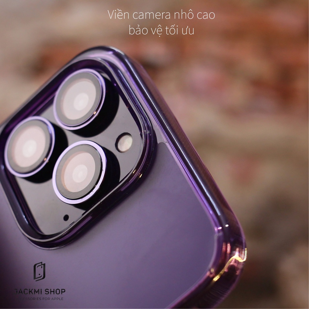 Ốp lưng Likgus Matte lưng nhám chống vân màu tím cho điện thoại ip 14 14 plus 14 pro 14 promax