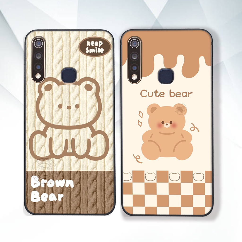Ốp lưng Vivo Y19 / U3 hình phi hành gia, Brown be@r , smile happy