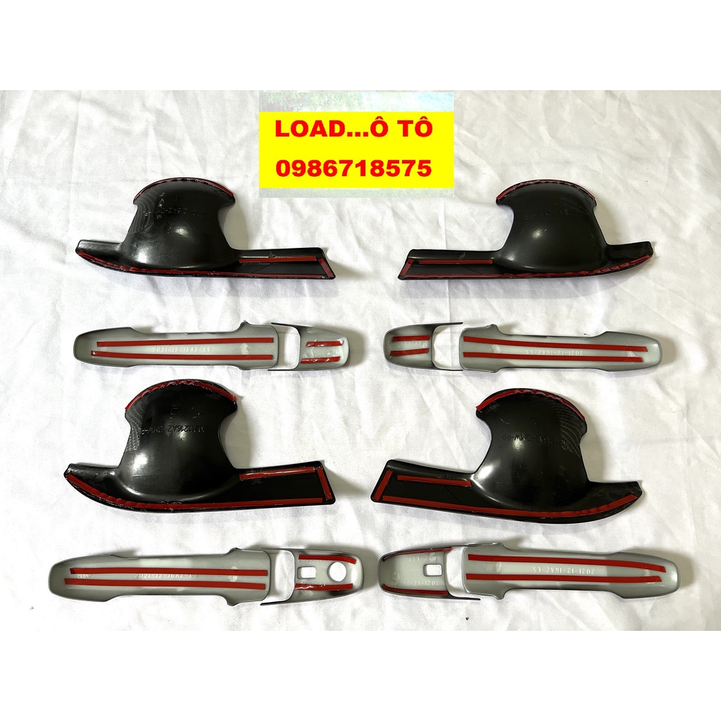 Ốp Tay Nắm, Hõm Cửa Carbon Xe Toyota AVANZA 2022-24 Vân Carbon Cao Cấp