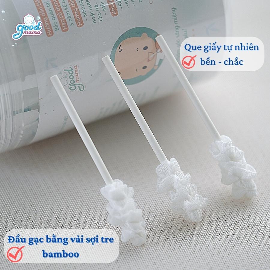[Quà Tặng]Que gạc vệ sinh răng miệng cho bé 360°Goodmama thiết kế mới