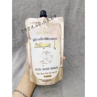 Hấp dầu ủ tóc siêu mượt collagen new angel 500g phục hồi tóc hư tổn