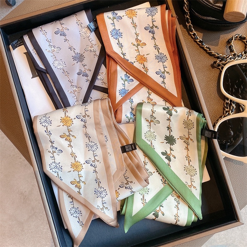 Khăn lụa đa năng: quấn cổ, turban, cột tóc, quấn quai túi xách