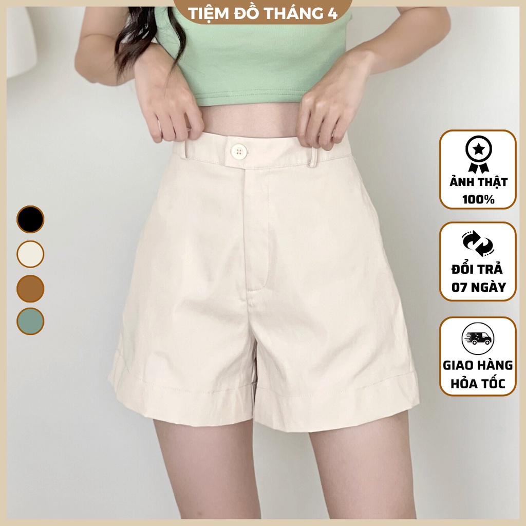 Quần Short Kaki 2 Lớp Lưng Cao Ống Rộng Có Túi Xẻ Thoáng Mát Hợp Hè TIÊM ĐỒ THÁNG 4 DYLEN SHORT | BigBuy360 - bigbuy360.vn