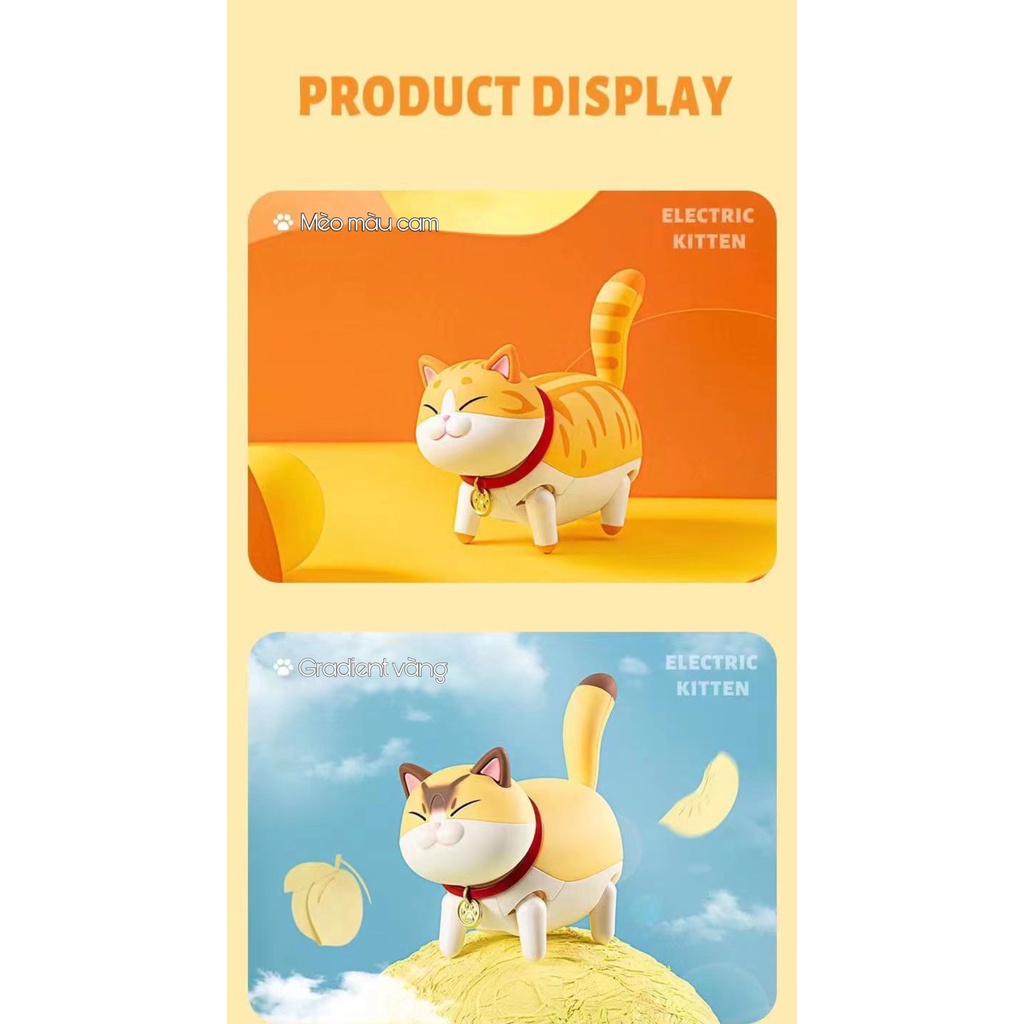 BLIND BOX  Mô hình mèo dễ thương tự động chạy bằng pin độc đáo