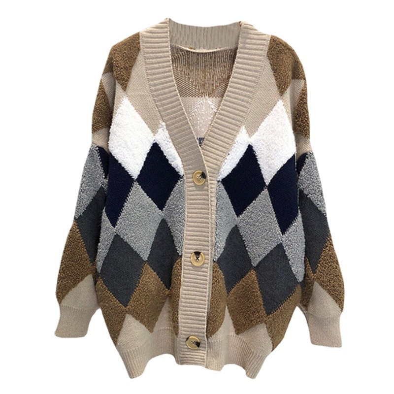 Áo Khoác Cardigan Dệt Kim Cổ Chữ V Dáng Rộng Phong Cách Hàn Quốc Thời Trang Xuân Thu 2022 Cho Nữ