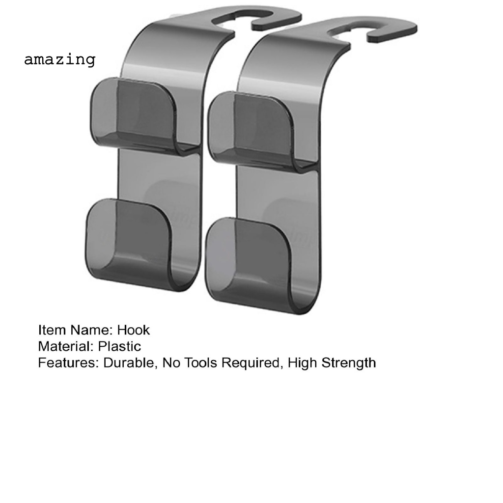 Set 2 Móc Treo Đồ Gắn Ghế Ngồi Xe Hơi Chống Trượt Tiện Dụng