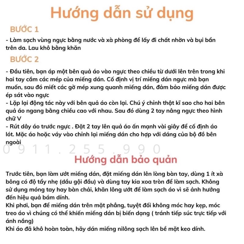 Áo Dán Ngực Cánh Tiên - Có Dây Có Size Lớn